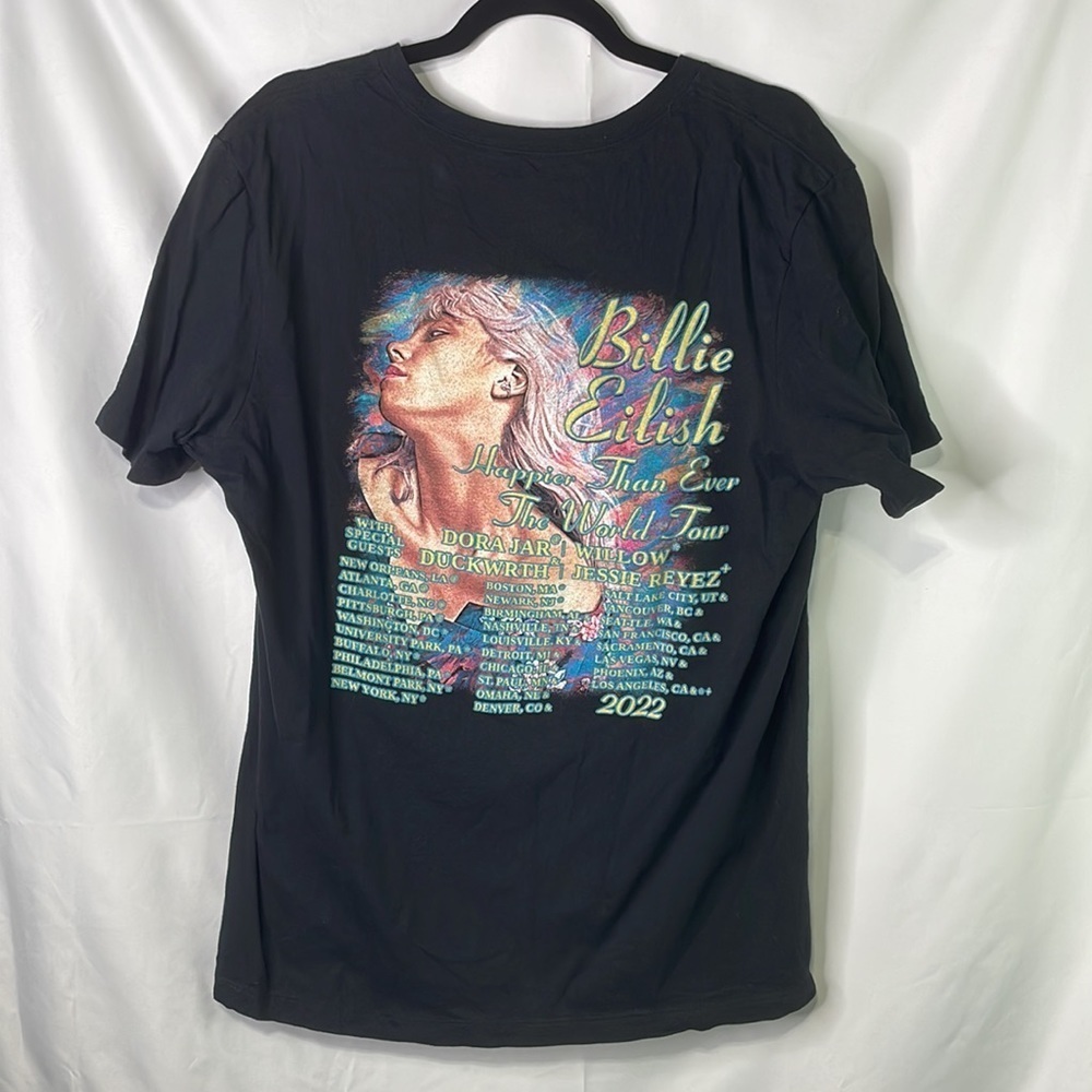 Billie Eilish happier than ever tour T-shirt - Picture 2 of 2
